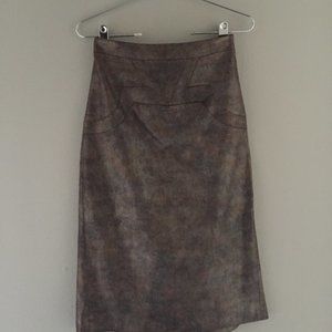 Nicole Miller Collection Metallic Pencil Skirt